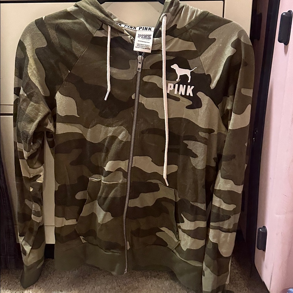 Victoria's Secret Olive Zip-Up Hoodie